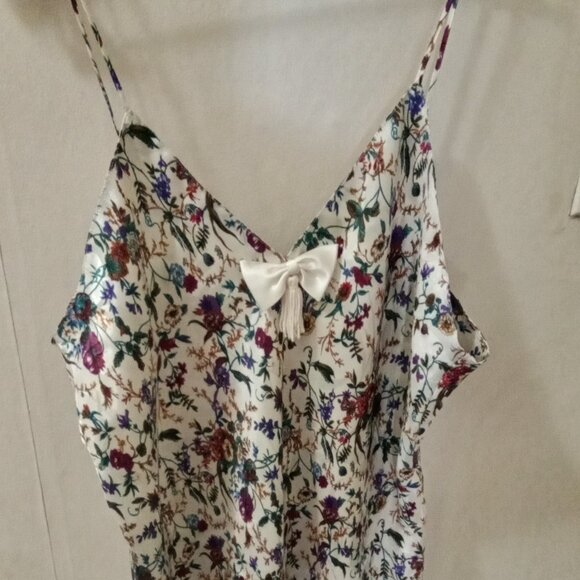 Victoria's Secret Other - Vintage Victoria's Secret Gold Label Sz L Floral Night Gown Slip Chemise
